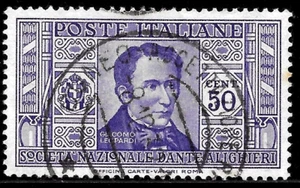 1932 ITALY SASS#305 USED VF 🔥COUNT GIACOMO LEOPARDI 🔥philosopher, poet - Picture 1 of 1
