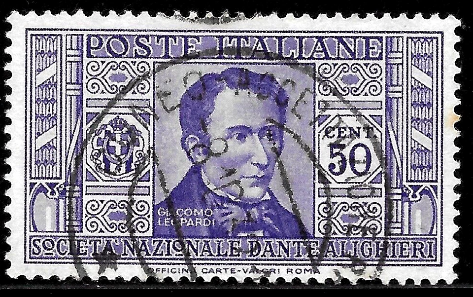 1932 ITALY SASS#305 USED VF 🔥COUNT GIACOMO LEOPARDI 🔥philosopher, poet - Image 1 of 1