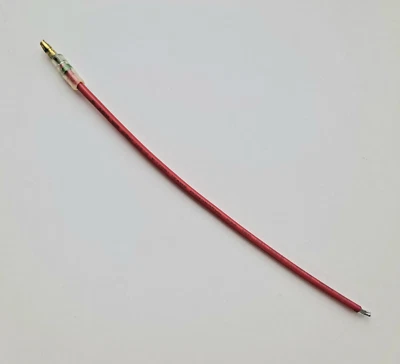 Tamiya Motor Lead 3.5mm Bullet with 6" Pre-Tinned Lead 16AWG (1 Red) DLR1055.35R - Image 1 of 3