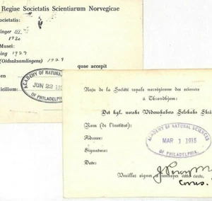 USA Matched Pair ACADEMY OF NATURAL SCIENCES Philadelphia Cards{2} 1915-31 KK133 - Picture 1 of 6
