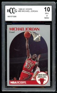 1990-91 Hoops #65 Michael Jordan Card BCCG 10 Mint+ - Picture 1 of 2