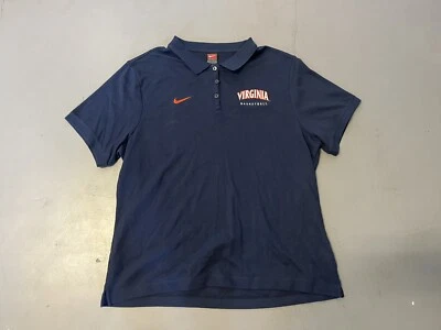 Virginia Cavaliers Basketball Blue Nike Polo Collard Shirt Women’s Size 2XL NCAA - Image 1 of 3