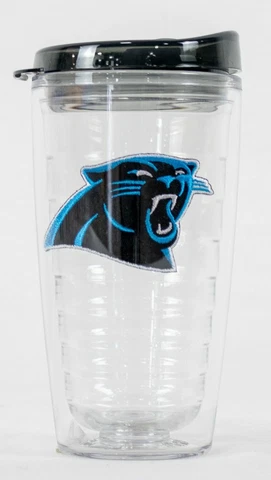 North Carolina Panthers NFL Licensed 16oz Double Wall Insulated Tumbler Cup wLid Cover