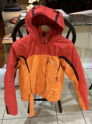 Spyder Niños Talla 16 Esquí Nieve Chaqueta Naranja Rojo Cinturón Foto 1 de 4
