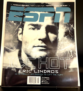 ESPN Magazine Cover; ERIC LINDROS "ICE HOT" Issue #8, O/S-2-21-2000