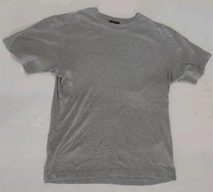 Gap Gray Ribbed Cotton Short Sleeve Crew Neck T-shirt Adult Size Large - Picture 1 of 4