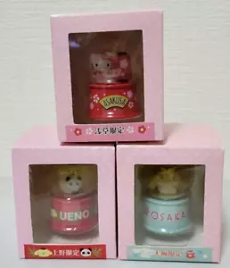 Sanrio Figuren lokale Schneekugel 3er Set Hello Kitty Pompurin Cinnamoroll - Bild 1 von 5