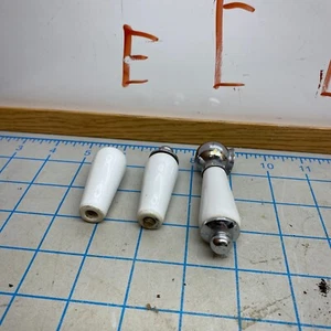 Vintage Porcelain Water Faucet Handles Knobs Parts - Picture 1 of 20