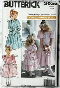 Butterick Pattern Girl's Dress 3038 size 12-14 Uncut Complete Wedding Easter - Picture 1 of 2