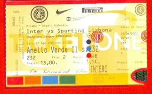 C0998 - Vecchio BIGLIETTO PARTITA CALCIO - 2002 INTER VS SPORTING - Imagen 1 de 1