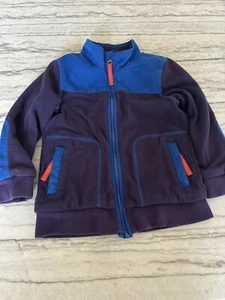 Mini Boden Boys Blue and Navy Fleece Jacket Size 4-5Y - Picture 1 of 9