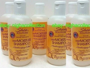(LOT 6) Shea Solutions Deep Moisture Shampoo Made w/ ORGANIC SHEA BUTTER 8 oz Ea - Picture 1 of 10