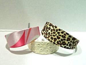 Wide Headbands Colorful lot of 3 Animalprint ,pink,beis - Picture 1 of 4
