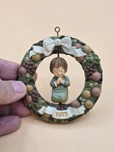 Vintage 1977 Hallmark Twirl About Christmas Tree ornament praying child No Box - Picture 1 of 6