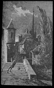 Magisches Laternen-Dia EFFEKT EINES FERNEN DONNERBLITZES UM 1888 VIKTORIANISCHE ILLUSTRATION - Bild 1 von 3