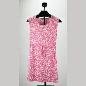 Women's Sundress Floral Drawstring Waist Pull On Polyester Size Junior M - Picture 1 of 10
