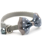 Grey Dog & Cat Small Pet Puppy Adjustable Neck Collar With Bell