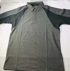 Performance Evolve Golf Polo Sz Medium Bin 49 M Black Grey Gray Active Wear - Picture 1 of 12