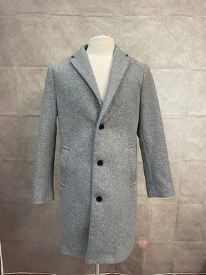 Zara Men's One Breasted Coat Gray Size S - Image 1 of 4