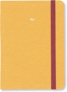 Letts of London Raw A6 week to view 2026 diary - Mustard - Picture 1 of 5