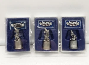 Dedales de peltre genuinos de Disney Treasures: ¡Hechicero de Mickey Mouse y Goofy sentado! - Imagen 1 de 2