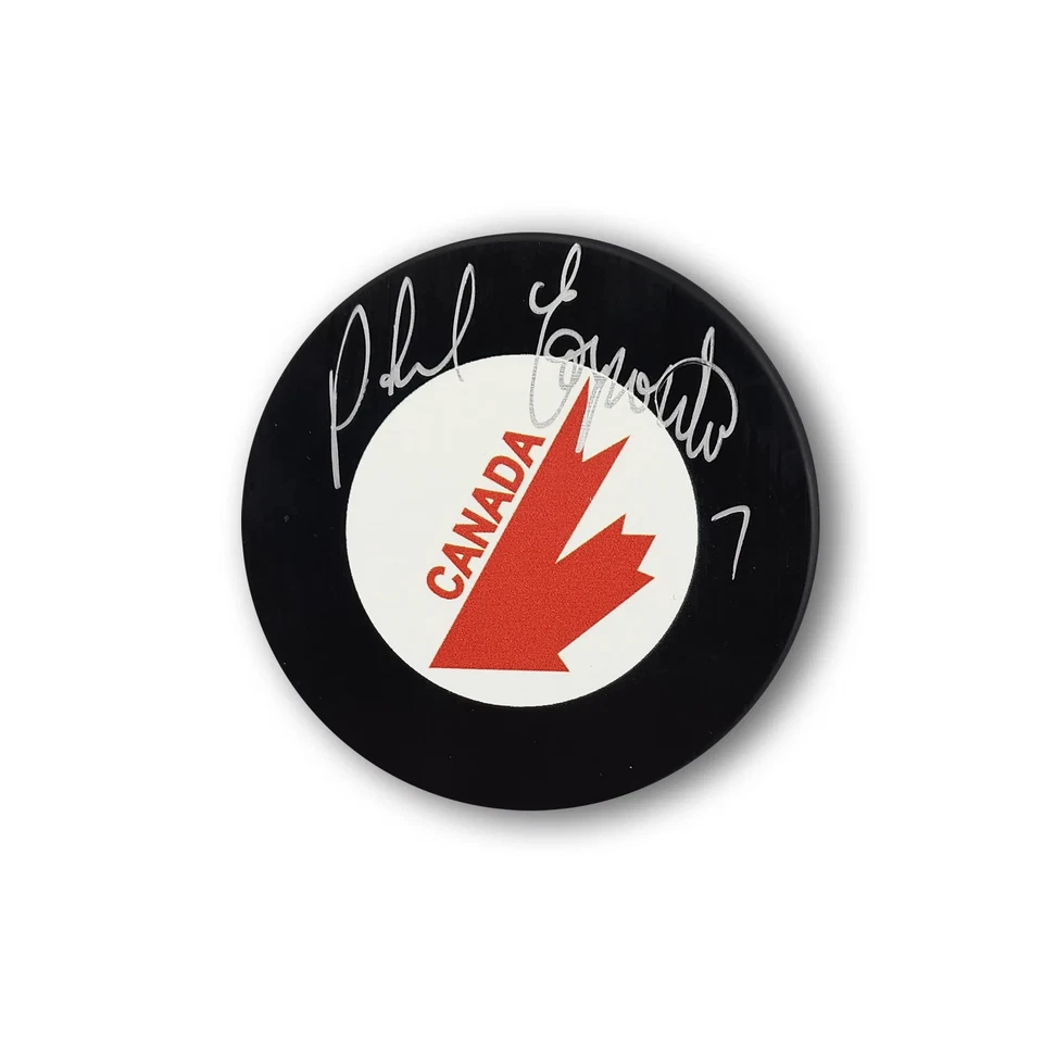 Хоккейная шайба команды Канады 1972 с автографом Фила Эспозито - Изображение 1 из 1