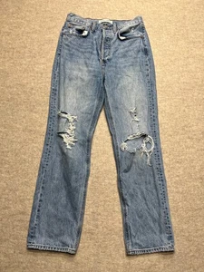 Jeans Denim Forum The Joni tiro alto sueltos desgastados talla 26 W 29 L - Imagen 1 de 12