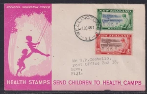 New Zealand 1948 Health FDC Wellington to Suva - Bild 1 von 1