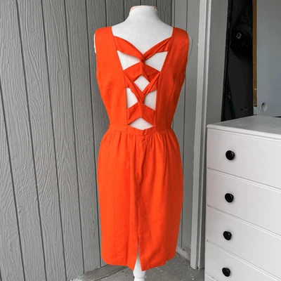 Vestido de cóctel estilo años 50 espalda celosía Ann Taylor vintage Deadstock talla M nuevo sin etiquetas Foto 1 de 4