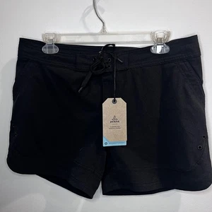 NWT Prana Ebelie Short Womens Medium Black Performance Lightweight Adventure - Picture 1 of 13