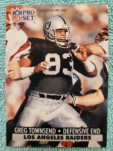 1991 PRO SET GREG TOWNSEND #195 LOS ANGELES RAIDERS - Picture 1 of 4