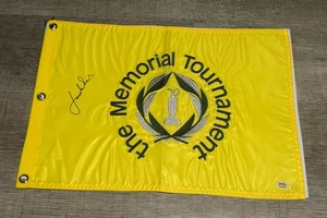 Jordan Speith AUTOGRAMM SIGNIERT THE MEMORIAL 2025 PGA GOLF PIN FLAGGE AUTO PSA - Bild 1 von 3