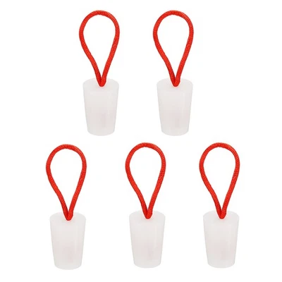 Enchufe Cónico Goma Silicona 13mm a 17mm Sólido con Mango Blanco 5 Piezas Foto 1 de 4