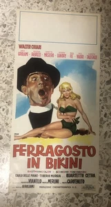 Locandina Cinema Originale Ferragosto In Bikini Walter Chiari Valeria Fabrizi - Foto 1 di 1