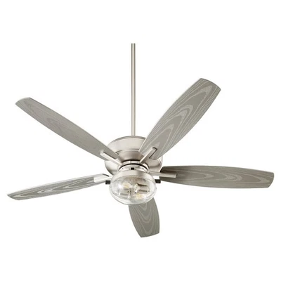 Satin Nickel Satin Nickel 52"Patio Fan from the Breeze Patio Collection - Image 1 of 3