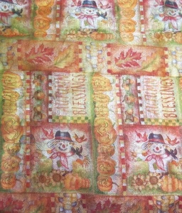 Sheer Thanksgiving - Fall fabric, shiny, 60 inches wide, by the yard, home decor - Picture 1 of 2
