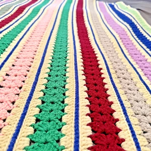Manta afgana hecha a mano con borde festoneado 59"x 42" ~ ENVÍO GRATUITO - Imagen 1 de 6