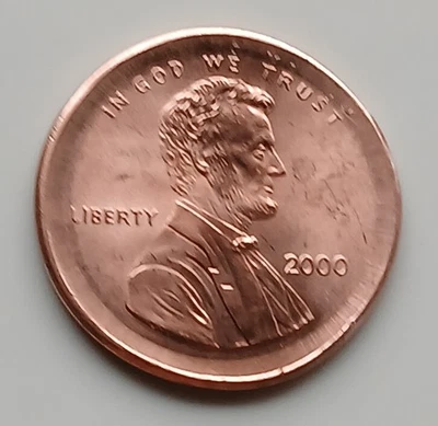 Super Nice Uncirculated 2000 Large Broad Struck Error Penny - Image 1 of 2