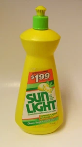Sun Light sapone per piatti vintage quasi completo 32 oz. bottiglia (1988) - Foto 1 di 8