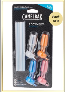 CamelBak Eddy+ Kids Bottle Replacement Bite Valves - Multi (4 Pack) 2 x Straws| - Picture 1 of 5