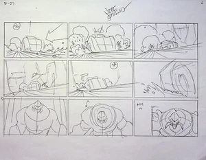 Transformers: Prime 2010 JEFF JOHNSON SIGNED Hand Drawn Storyboard Pencil - Picture 1 of 2