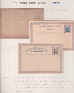 Liberia 1882/1893 Ensemble De 14 Entiers Postal la Période 411/99C - Bild 1 von 5