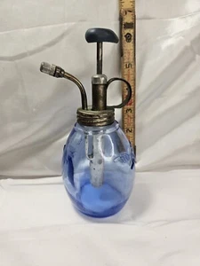 Vintage Lt Blue Glass Atomizer/Mister Spray Bottle Dispenser - Picture 1 of 8