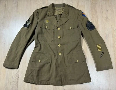WW2 dated US Army Air Corps Air Force Enlisted Ranks Jacket Uniform Size 40R - Image 1 of 4