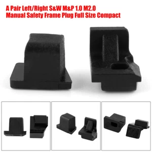 Black Manual Thumb Safety Frame Shape Plug For 357sig 45 S&W M&P 40S&W 1.0 M2.0 - Picture 1 of 7