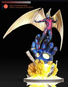 Archangel Sculpture (300mm) X-men/3D Printed/Unpainted/Unassembled/Creative Geek - Foto 1 di 2