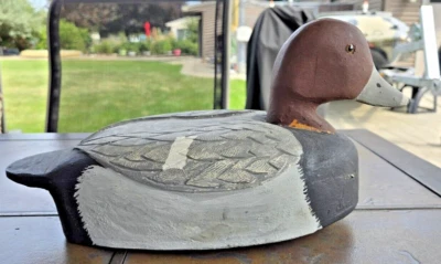 Isca de pato vintage ruiva oca Fort Erie Ontario olhos de vidro - Imagem 1 de 4