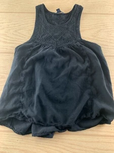 American Eagle Outfitters AEO Women's Black L Embroidered Tank Top Size S - Picture 1 of 11