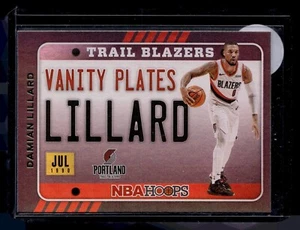 2020-21 NBA HOOPS GOLD FOIL VANITY PLATES DAMIAN LILLARD BLAZERS - Picture 1 of 1