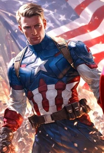 "Captain America 5" 13x19 Fine Art Print Limited to Only 20 Hand-Numbered Copies - Picture 1 of 1